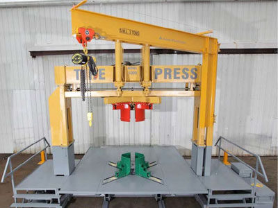 tire press for the mining industry