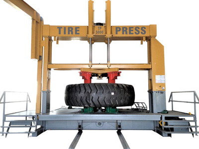 heavy duty tire press for the mining industry